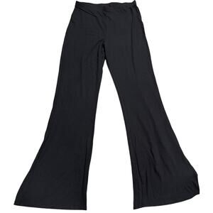 NWT Asos Yoga Pants Flare Lounge Stretch Pull On Women's Size 12 Tall 12T Black